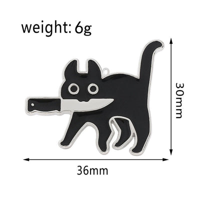 Black Cat Keychain kitten motif design
