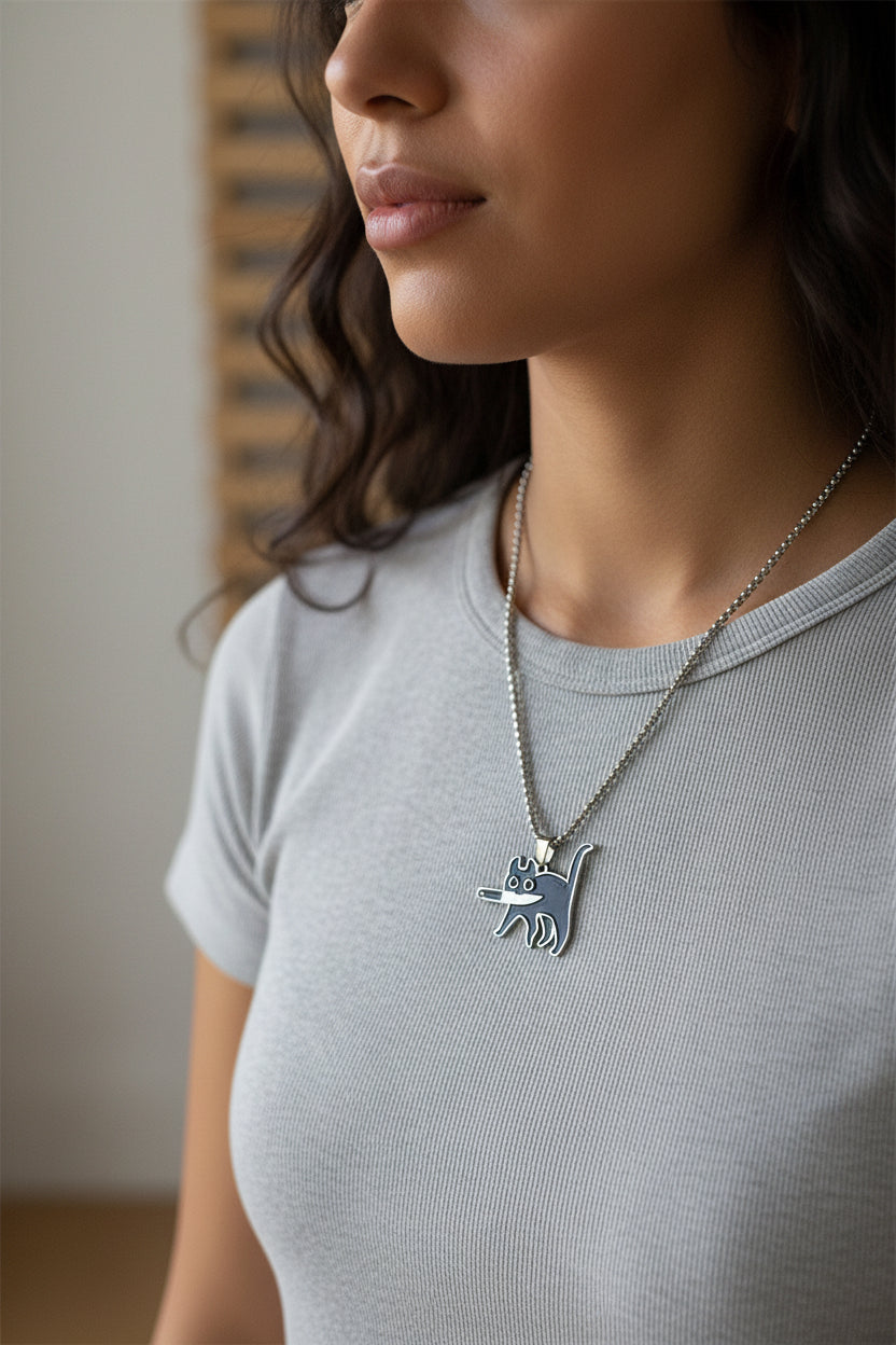 Black Cat Keychain gift idea for cat lover