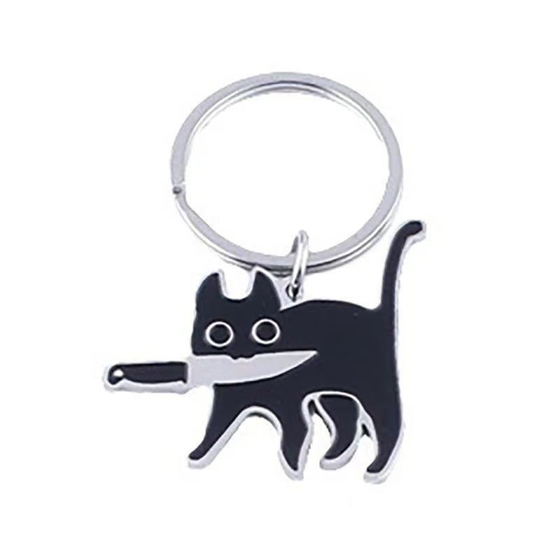 Black Cat Keychain brooch version
